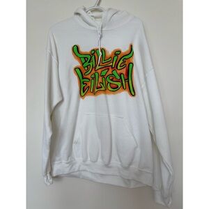 BNWOT Billie Eilish White Graffiti Hoodie